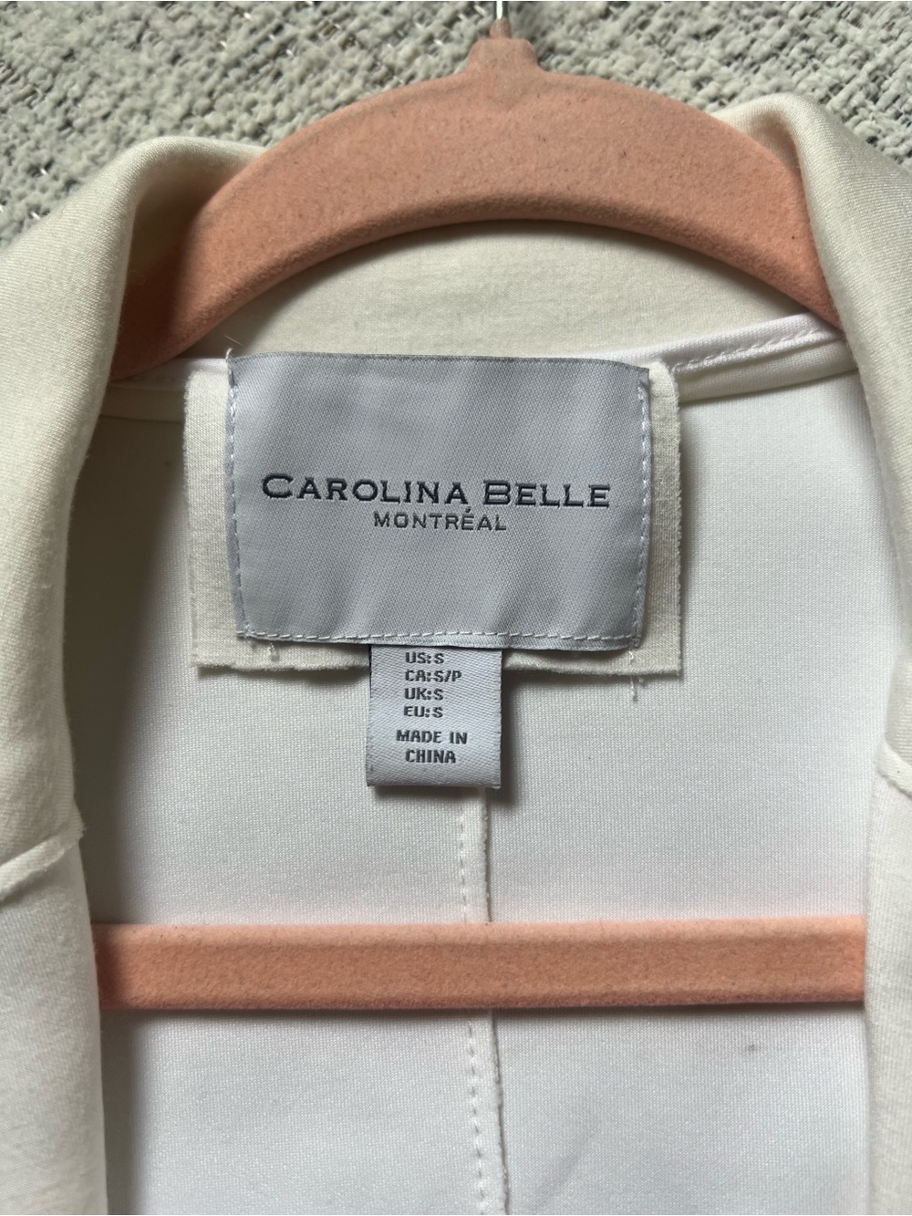 Carolina Belle Cream Single-Breasted Blazer Coat - Picture 5 of 6